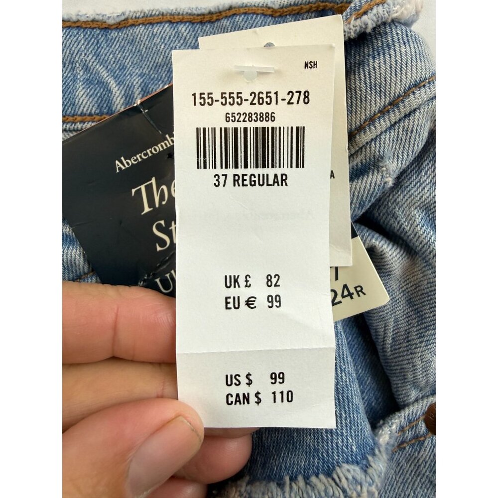 NWT Abercrombie & Fitch  Curve Love  Ultra High Rise The 90’s Straight Size 37/ - Picture 7 of 13